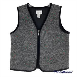 Christopher & Banks Holiday Christmas Sweater Vest Small Preppy Holiday Party